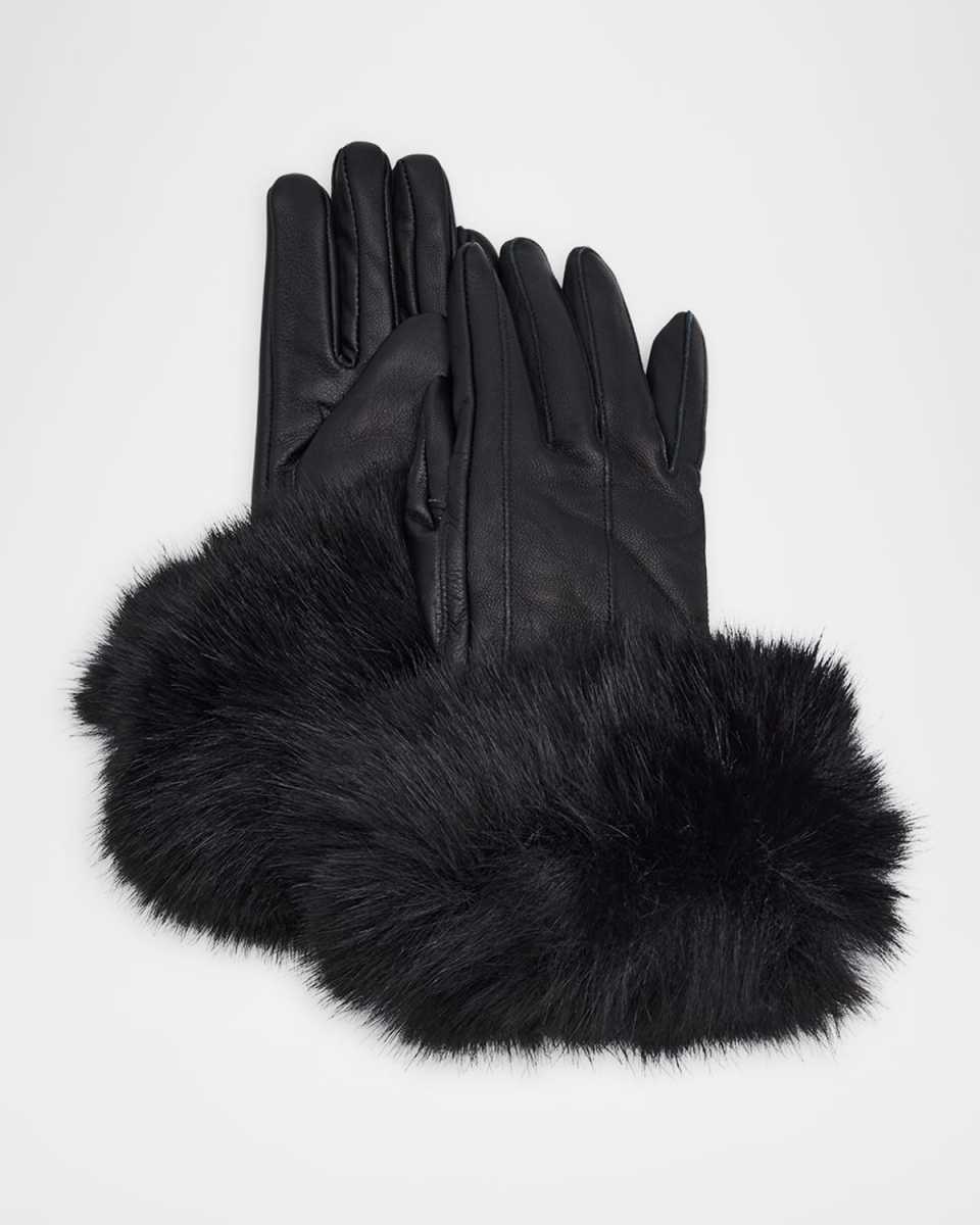 The Leather Gloves with Faux Fur